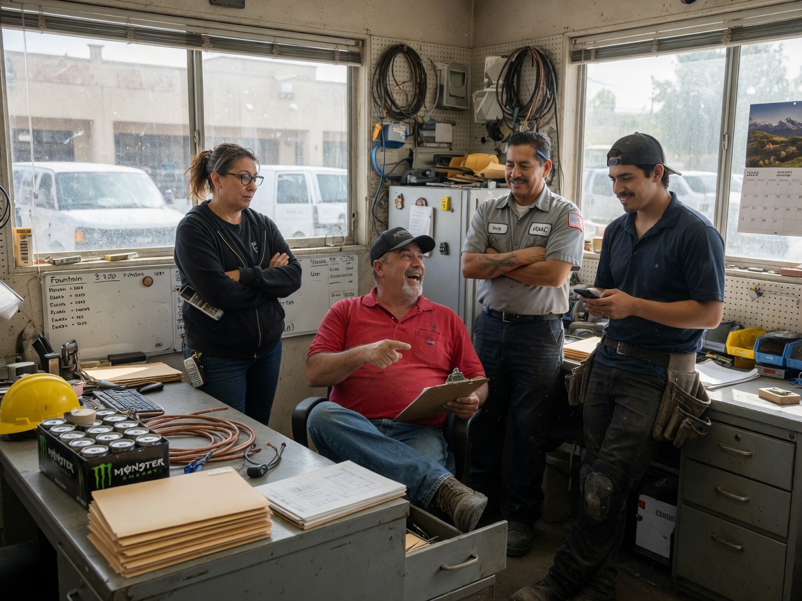 The Fountain Valley Air Care team at work in Fountain